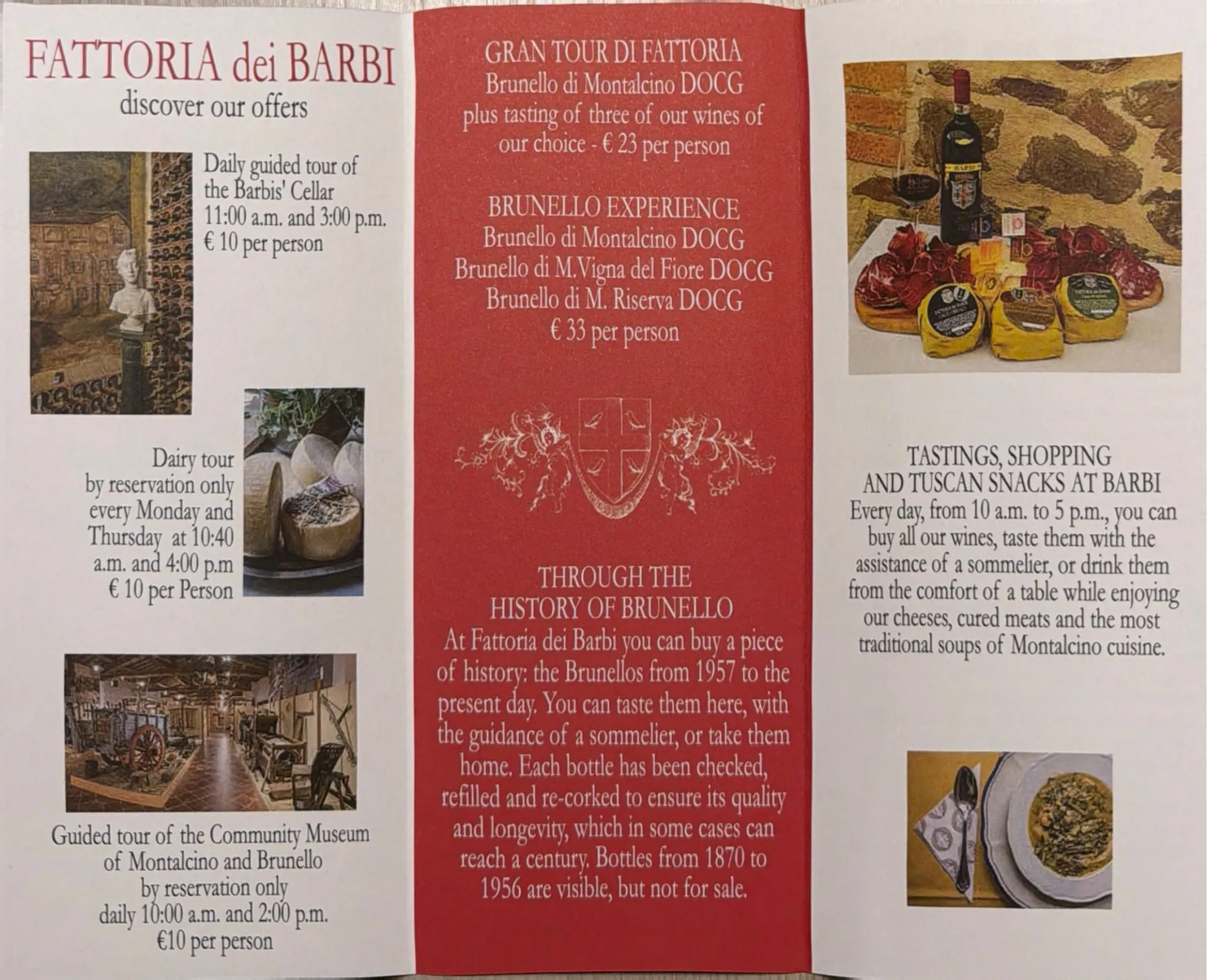 Fattoria Dei Barbi Experiences and Tastings